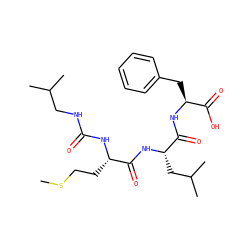 CSCC[C@H](NC(=O)NCC(C)C)C(=O)N[C@@H](CC(C)C)C(=O)N[C@@H](Cc1ccccc1)C(=O)O ZINC000013746815