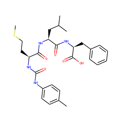 CSCC[C@H](NC(=O)Nc1ccc(C)cc1)C(=O)N[C@@H](CC(C)C)C(=O)N[C@@H](Cc1ccccc1)C(=O)O ZINC000025973993