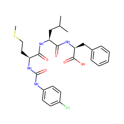 CSCC[C@H](NC(=O)Nc1ccc(Cl)cc1)C(=O)N[C@@H](CC(C)C)C(=O)N[C@@H](Cc1ccccc1)C(=O)O ZINC000025973360