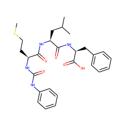 CSCC[C@H](NC(=O)Nc1ccccc1)C(=O)N[C@@H](CC(C)C)C(=O)N[C@@H](Cc1ccccc1)C(=O)O ZINC000013746819