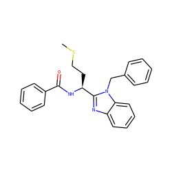 CSCC[C@H](NC(=O)c1ccccc1)c1nc2ccccc2n1Cc1ccccc1 ZINC000012371849