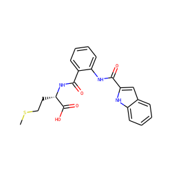 CSCC[C@H](NC(=O)c1ccccc1NC(=O)c1cc2ccccc2[nH]1)C(=O)O ZINC000040891732