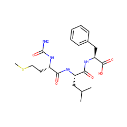 CSCC[C@H](NC(N)=O)C(=O)N[C@@H](CC(C)C)C(=O)N[C@@H](Cc1ccccc1)C(=O)O ZINC000013746803