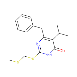 CSCSc1nc(Cc2ccccc2)c(C(C)C)c(=O)[nH]1 ZINC000001546560