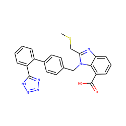 CSCc1nc2cccc(C(=O)O)c2n1Cc1ccc(-c2ccccc2-c2nnn[nH]2)cc1 ZINC000013832275