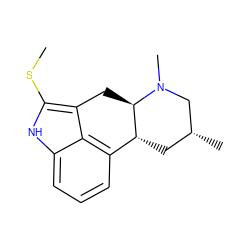 CSc1[nH]c2cccc3c2c1C[C@@H]1[C@@H]3C[C@@H](C)CN1C ZINC000013826352