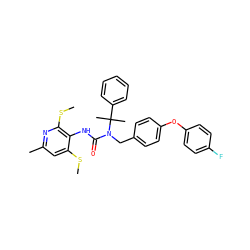 CSc1cc(C)nc(SC)c1NC(=O)N(Cc1ccc(Oc2ccc(F)cc2)cc1)C(C)(C)c1ccccc1 ZINC000027517344