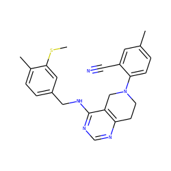 CSc1cc(CNc2ncnc3c2CN(c2ccc(C)cc2C#N)CC3)ccc1C ZINC000148260901