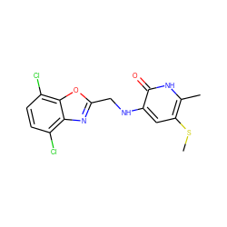 CSc1cc(NCc2nc3c(Cl)ccc(Cl)c3o2)c(=O)[nH]c1C ZINC000005891342