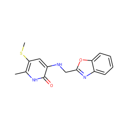 CSc1cc(NCc2nc3ccccc3o2)c(=O)[nH]c1C ZINC000005891352