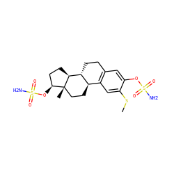 CSc1cc2c(cc1OS(N)(=O)=O)CC[C@@H]1[C@@H]2CC[C@]2(C)[C@@H](OS(N)(=O)=O)CC[C@@H]12 ZINC000035079707