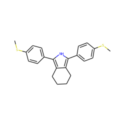 CSc1ccc(-c2[nH]c(-c3ccc(SC)cc3)c3c2CCCC3)cc1 ZINC000013835368
