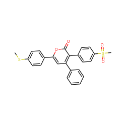 CSc1ccc(-c2cc(-c3ccccc3)c(-c3ccc(S(C)(=O)=O)cc3)c(=O)o2)cc1 ZINC000013581316