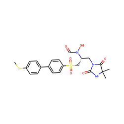 CSc1ccc(-c2ccc(S(=O)(=O)C[C@@H](CN3C(=O)NC(C)(C)C3=O)N(O)C=O)cc2)cc1 ZINC000013471920