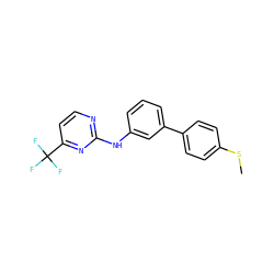 CSc1ccc(-c2cccc(Nc3nccc(C(F)(F)F)n3)c2)cc1 ZINC001772651981