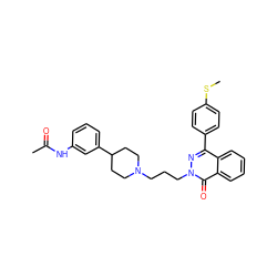 CSc1ccc(-c2nn(CCCN3CCC(c4cccc(NC(C)=O)c4)CC3)c(=O)c3ccccc23)cc1 ZINC000082157681