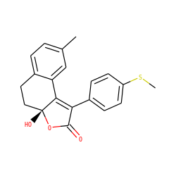 CSc1ccc(C2=C3c4cc(C)ccc4CC[C@@]3(O)OC2=O)cc1 ZINC000013489704