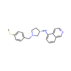 CSc1ccc(CN2CC[C@H](Nc3cccc4cnccc34)C2)cc1 ZINC000114335083