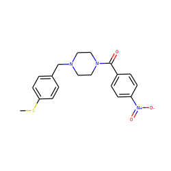 CSc1ccc(CN2CCN(C(=O)c3ccc([N+](=O)[O-])cc3)CC2)cc1 ZINC000019782417