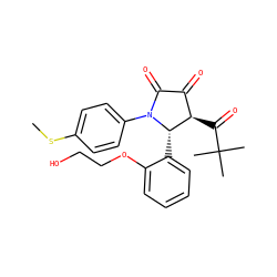 CSc1ccc(N2C(=O)C(=O)[C@@H](C(=O)C(C)(C)C)[C@@H]2c2ccccc2OCCO)cc1 ZINC000169694998