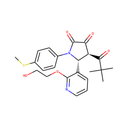 CSc1ccc(N2C(=O)C(=O)[C@@H](C(=O)C(C)(C)C)[C@@H]2c2cccnc2OCCO)cc1 ZINC000169695279