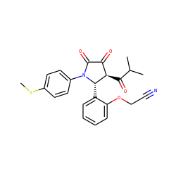 CSc1ccc(N2C(=O)C(=O)[C@@H](C(=O)C(C)C)[C@@H]2c2ccccc2OCC#N)cc1 ZINC000169696449