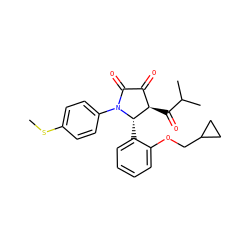 CSc1ccc(N2C(=O)C(=O)[C@@H](C(=O)C(C)C)[C@@H]2c2ccccc2OCC2CC2)cc1 ZINC000169696740