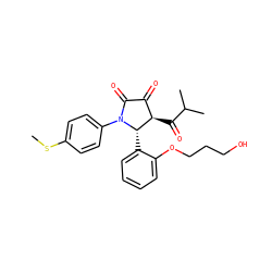 CSc1ccc(N2C(=O)C(=O)[C@@H](C(=O)C(C)C)[C@@H]2c2ccccc2OCCCO)cc1 ZINC000169696317