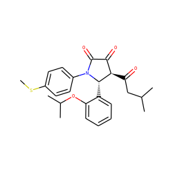 CSc1ccc(N2C(=O)C(=O)[C@@H](C(=O)CC(C)C)[C@@H]2c2ccccc2OC(C)C)cc1 ZINC000169696168