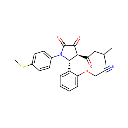 CSc1ccc(N2C(=O)C(=O)[C@@H](C(=O)CC(C)C)[C@@H]2c2ccccc2OCC#N)cc1 ZINC000169696457
