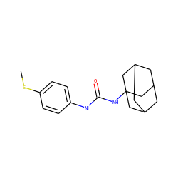 CSc1ccc(NC(=O)NC23CC4CC(CC(C4)C2)C3)cc1 ZINC000084713910