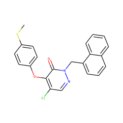 CSc1ccc(Oc2c(Cl)cnn(Cc3cccc4ccccc34)c2=O)cc1 ZINC000073372814