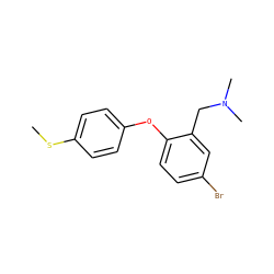 CSc1ccc(Oc2ccc(Br)cc2CN(C)C)cc1 ZINC000040846268