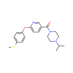 CSc1ccc(Oc2ccc(C(=O)N3CCN(C(C)C)CC3)cn2)cc1 ZINC000053229567