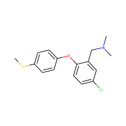 CSc1ccc(Oc2ccc(Cl)cc2CN(C)C)cc1 ZINC000040834039