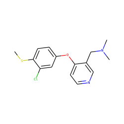 CSc1ccc(Oc2ccncc2CN(C)C)cc1Cl ZINC000033977740