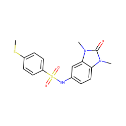 CSc1ccc(S(=O)(=O)Nc2ccc3c(c2)n(C)c(=O)n3C)cc1 ZINC000004784279