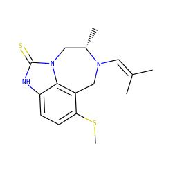 CSc1ccc2[nH]c(=S)n3c2c1CN(C=C(C)C)[C@@H](C)C3 ZINC000101706169