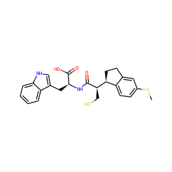 CSc1ccc2c(c1)CC[C@@H]2[C@@H](CS)C(=O)N[C@@H](Cc1c[nH]c2ccccc12)C(=O)O ZINC000013444245
