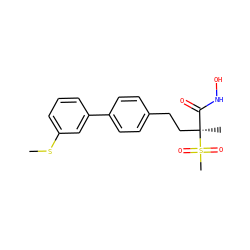 CSc1cccc(-c2ccc(CC[C@@](C)(C(=O)NO)S(C)(=O)=O)cc2)c1 ZINC000169708114