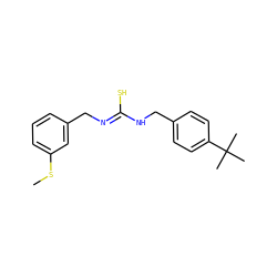 CSc1cccc(C/N=C(\S)NCc2ccc(C(C)(C)C)cc2)c1 ZINC000028461653