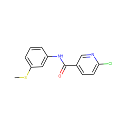 CSc1cccc(NC(=O)c2ccc(Cl)nc2)c1 ZINC000002661061