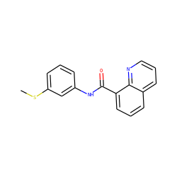 CSc1cccc(NC(=O)c2cccc3cccnc23)c1 ZINC000007990372