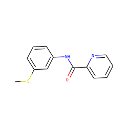 CSc1cccc(NC(=O)c2ccccn2)c1 ZINC000003325452