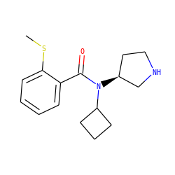 CSc1ccccc1C(=O)N(C1CCC1)[C@H]1CCNC1 ZINC000042920008
