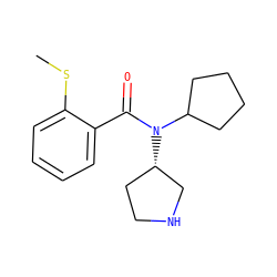 CSc1ccccc1C(=O)N(C1CCCC1)[C@H]1CCNC1 ZINC000035825070