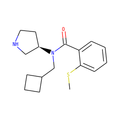 CSc1ccccc1C(=O)N(CC1CCC1)[C@@H]1CCNC1 ZINC000043068228