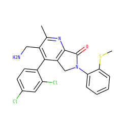CSc1ccccc1N1Cc2c(nc(C)c(CN)c2-c2ccc(Cl)cc2Cl)C1=O ZINC000034804408