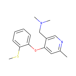 CSc1ccccc1Oc1cc(C)ncc1CN(C)C ZINC000029125235