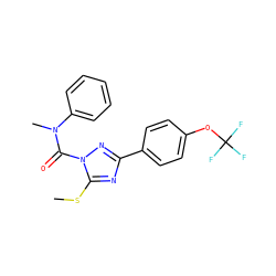 CSc1nc(-c2ccc(OC(F)(F)F)cc2)nn1C(=O)N(C)c1ccccc1 ZINC000003937619